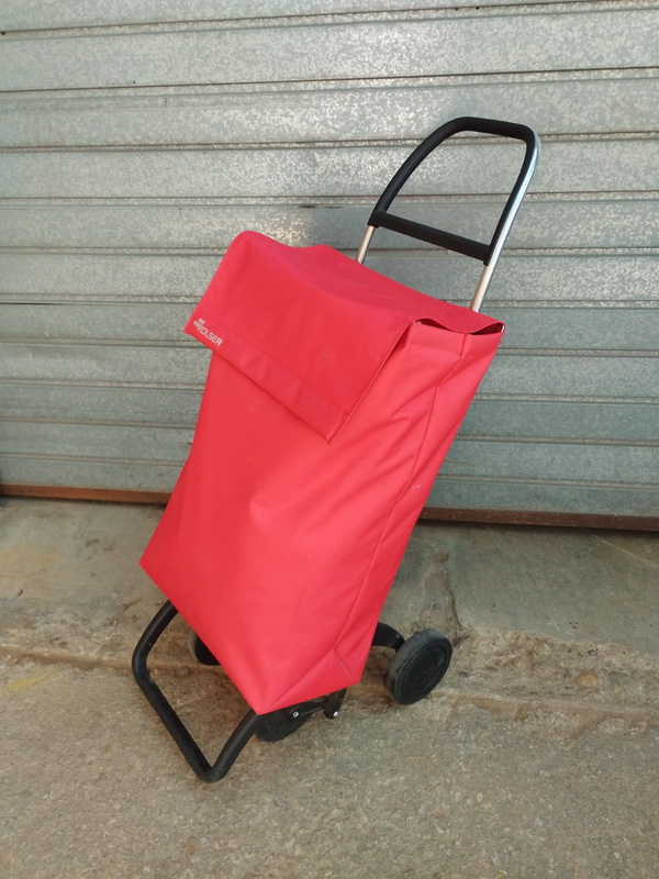 carro compra 4ruedas plegable loneta rojo 72-91x40x22 1u